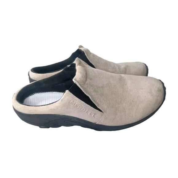 Merrell Other - Merrell Men's Jungle Slide Mule Shoes Size 9.5 Beige Suede Retail $95.00
